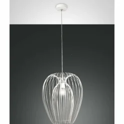 Suspension Fabas Luce Camp Blanc, 1 lumière