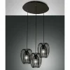 Suspension Fabas Luce Camp Noir, 3 lumières