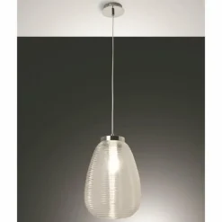 Suspension Fabas Luce Cora Chrome, 1 lumière