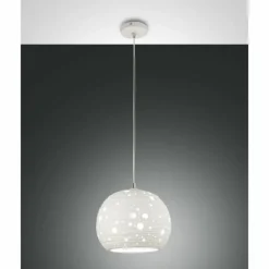 Suspension Fabas Luce Corvara Blanc, 1 lumière