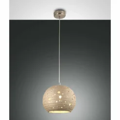 Suspension Fabas Luce Corvara Blanc, 1 lumière