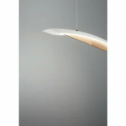 Suspension Fabas Luce Cordoba LED Écru, Blanc, 1 lumière