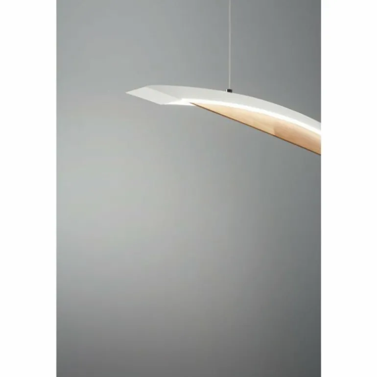 Suspension Fabas Luce Cordoba LED Écru, Blanc, 1 lumière