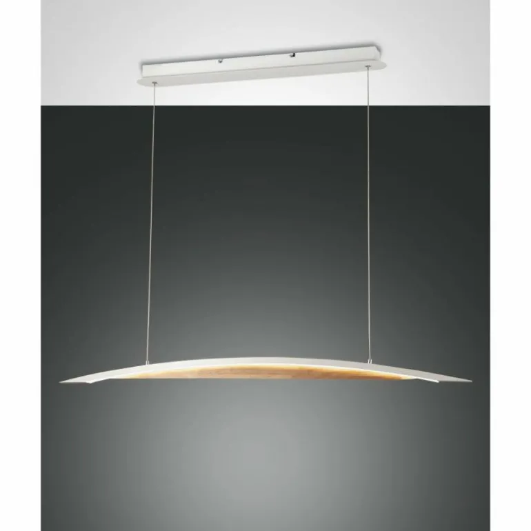 Suspension Fabas Luce Cordoba LED Écru, Blanc, 1 lumière