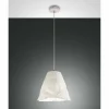 Suspension Fabas Luce Crumple Blanc, 1 lumière