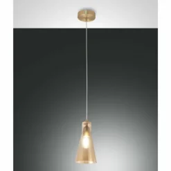 Suspension Fabas Luce Dafne Laiton, 1 lumière