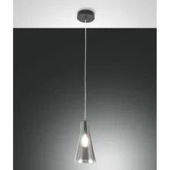 Suspension Fabas Luce Dafne Noir, 1 lumière