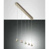 Suspension Fabas Luce Delta LED Or, 5 lumières