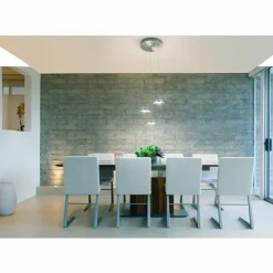 Suspension Fabas Luce Desus LED Nickel mat, 3 lumières