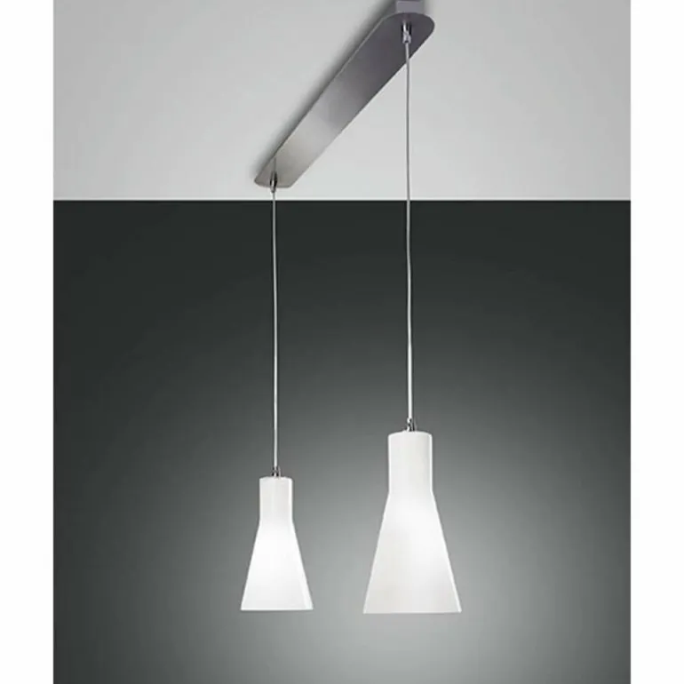 Suspension Fabas Luce DIANA Chrome, 2 lumières