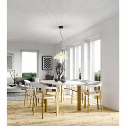 Suspension Fabas Luce Diamond Noir, 1 lumière