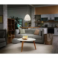 Suspension Fabas Luce Duchessa Blanc, 1 lumière