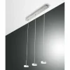 Suspension Fabas Luce Dunk LED Aluminium, 3 lumières