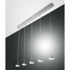 Suspension Fabas Luce Dunk LED Aluminium, 5 lumières