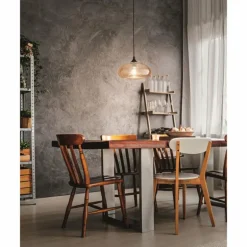 Suspension Fabas Luce Ela Noir, 1 lumière