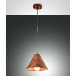 Suspension Fabas Luce Esino Bois foncé, 1 lumière