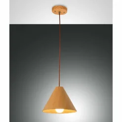 Suspension Fabas Luce Esino Bois clair, 1 lumière