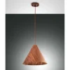 Suspension Fabas Luce Esino Bois foncé, 1 lumière