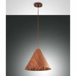 Suspension Fabas Luce Esino Bois foncé, 1 lumière