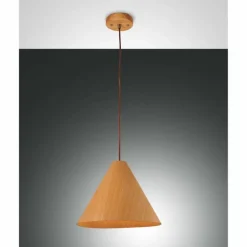 Suspension Fabas Luce Esino Bois clair, 1 lumière