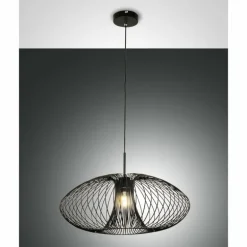 Suspension Fabas Luce Fassa Noir, 1 lumière