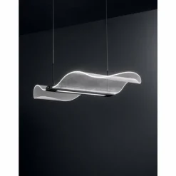 Suspension Fabas Luce Fenice LED Noir, 1 lumière