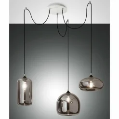 Suspension Fabas Luce Fiona Blanc, 3 lumières