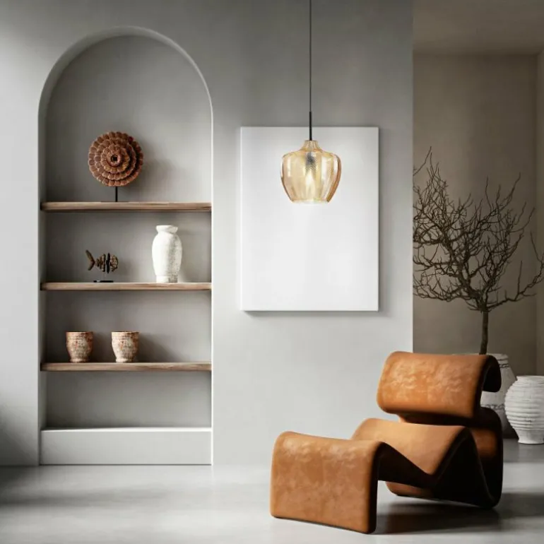 Suspension Fabas Luce Gallura Noir, 1 lumière