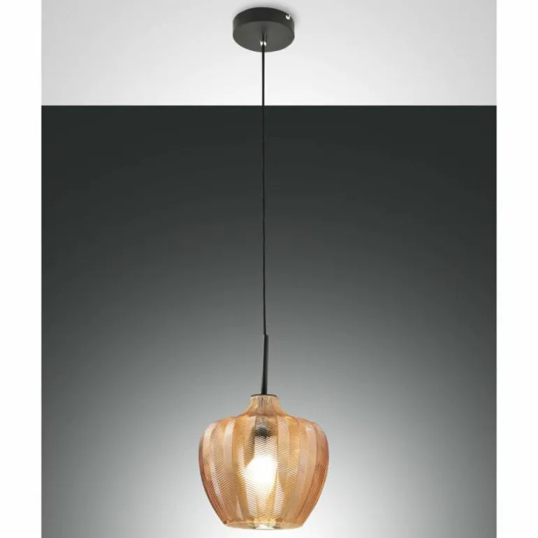 Suspension Fabas Luce Gallura Noir, 1 lumière