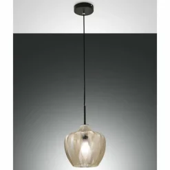Suspension Fabas Luce Gallura Noir, 1 lumière