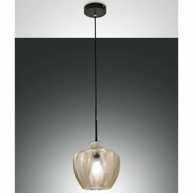 Suspension Fabas Luce Gallura Noir, 1 lumière