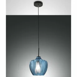 Suspension Fabas Luce Gallura Noir, 1 lumière