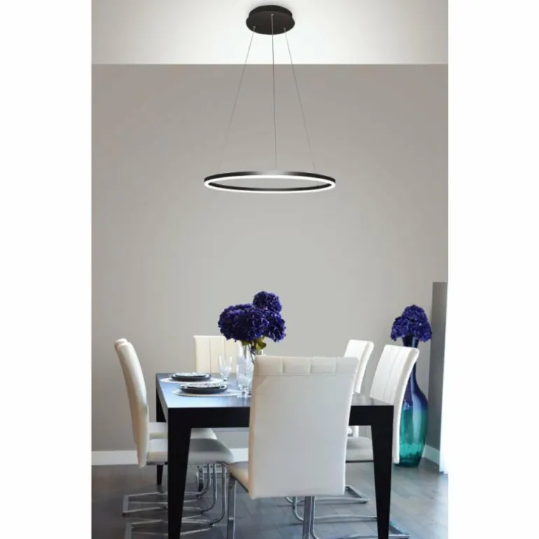Suspension Fabas Luce Giotto LED Noir, 1 lumière