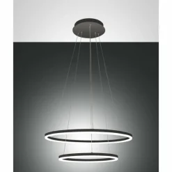 Suspension Fabas Luce Giotto LED Noir, 1 lumière
