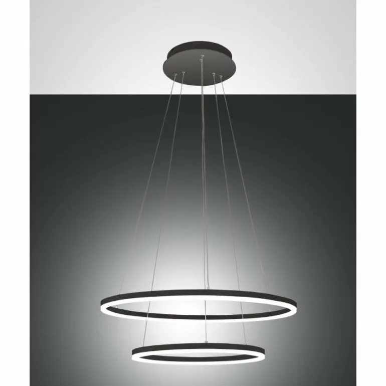 Suspension Fabas Luce Giotto LED Noir, 1 lumière