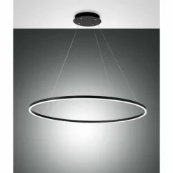 Suspension Fabas Luce Giotto LED Noir, 1 lumière