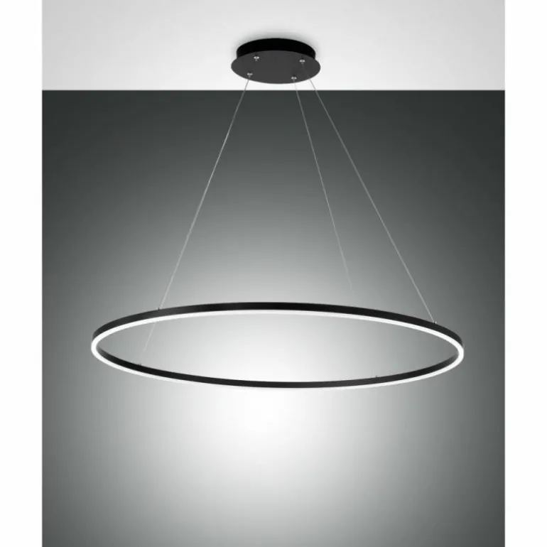 Suspension Fabas Luce Giotto LED Noir, 1 lumière
