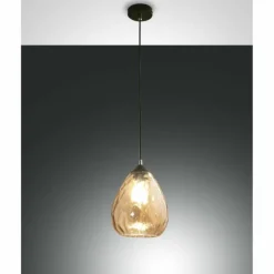 Suspension Fabas Luce Gisella Noir, 1 lumière