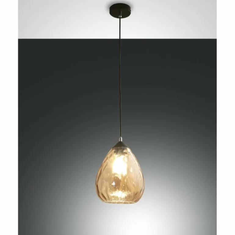 Suspension Fabas Luce Gisella Noir, 1 lumière
