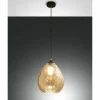 Suspension Fabas Luce Gisella Noir, 1 lumière