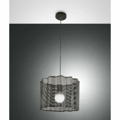 Suspension Fabas Luce Glicine Noir, 1 lumière