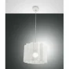 Suspension Fabas Luce Glicine Blanc, 1 lumière