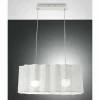 Suspension Fabas Luce Glicine Blanc, 2 lumières