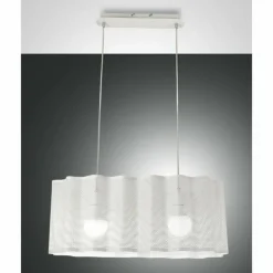 Suspension Fabas Luce Glicine Blanc, 2 lumières