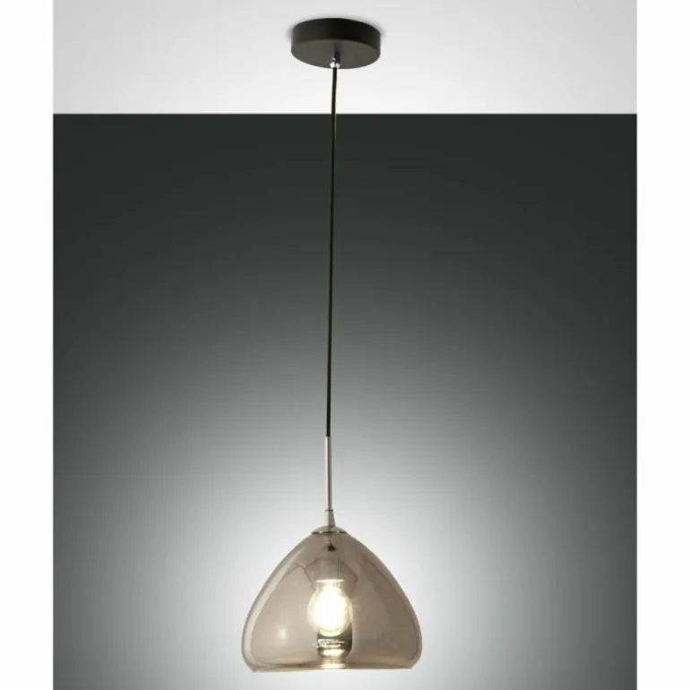 Suspension Fabas Luce Glow Noir, 1 lumière