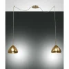 Suspension Fabas Luce Glow Laiton, 2 lumières