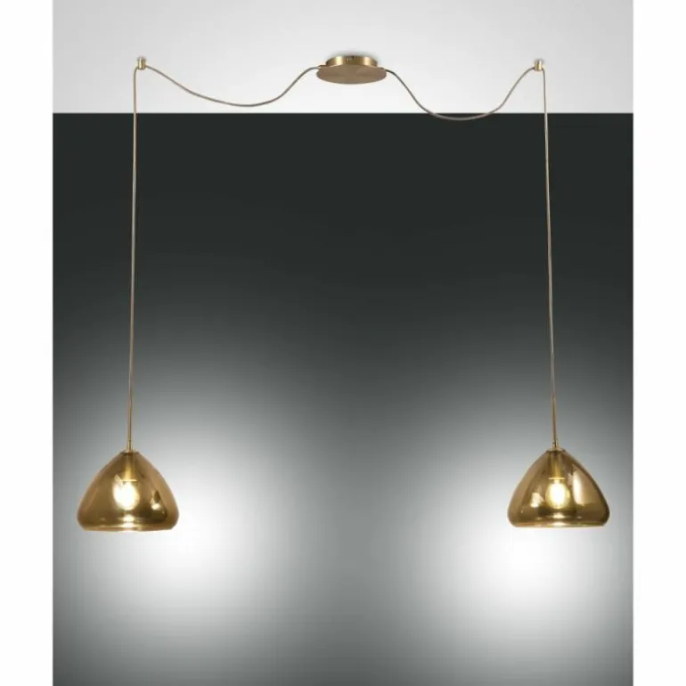 Suspension Fabas Luce Glow Laiton, 2 lumières