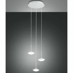 Suspension Fabas Luce Hale LED Blanc, 3 lumières