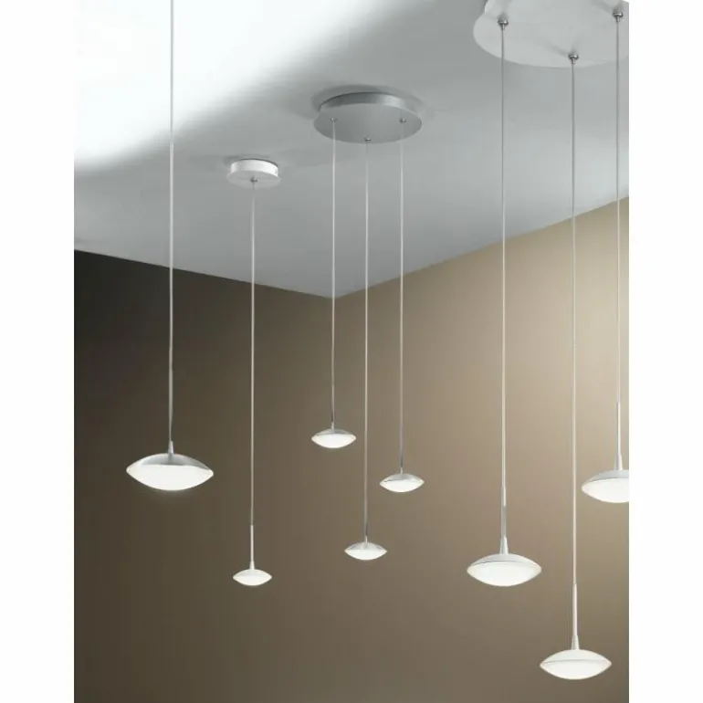 Suspension Fabas Luce Hale LED Blanc, 3 lumières