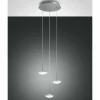 Suspension Fabas Luce Hale LED Aluminium, 3 lumières